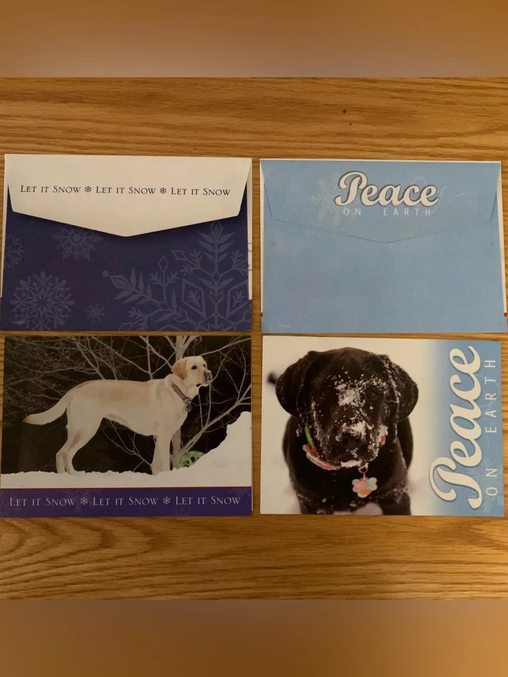 Dog Christmas Cards (7) w/postage